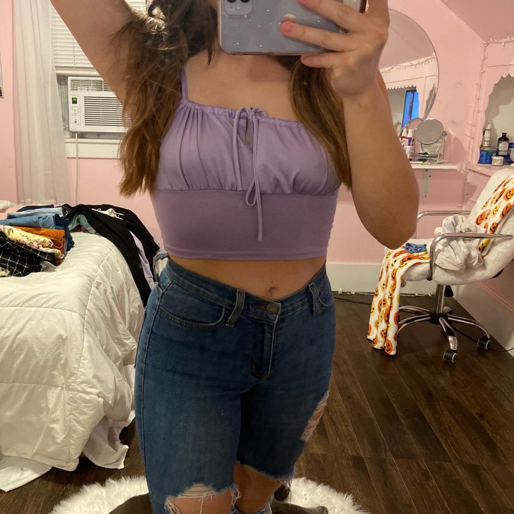 Self tie crop cami